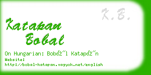 katapan bobal business card